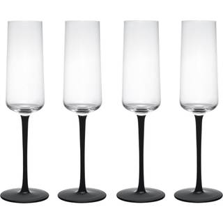Sæt med 4 champagneglas, lavet af krystallinsk glas, 250 ml, "Palermo"