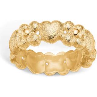 Blossom Copenhagen - Forgyldt hjerte og blomster ring - 23611064