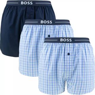 BOSS 3-pak Woven Boxers - Blue Pattern - Large * Kampagne *