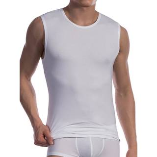 Olaf Benz Herren Tanktop weiß Baumwolle & Mix unifarben - weiß