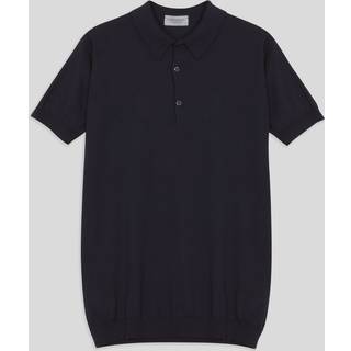 John Smedley Herren Polo-Shirt blau,blau unifarben