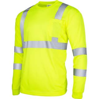 Jorestech Safety T-shirt Reflekterende h?j synlighed lang?rmet gul/lime ANSI Klasse 3 Niveau 2 Type R TS-02 (M)