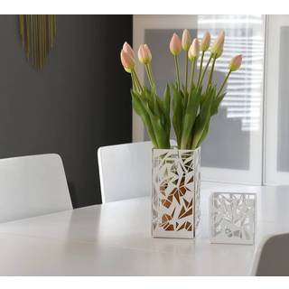 Kasia Lilja - GEOHYGGE Lille Lysestage Hvid - L10 x B10 x H10 cm