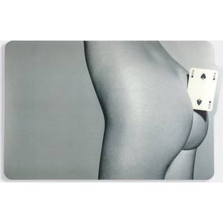 Seletti Table Linens - 'Two of Spades' placemat in GREY CORK, POLYPROPYLENE