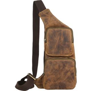 Crossbody Bag Leder 24x43cm Vintage 1543 | Greenburry.de