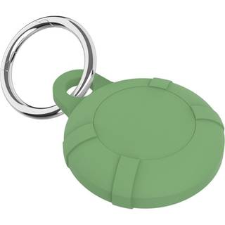 AirTag Silikone Etui m. Nøglering - Lysegrøn