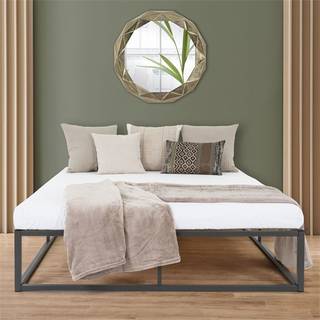 ML Design Metal Bed 140x200cm stålramme med slidset ramme, antracit