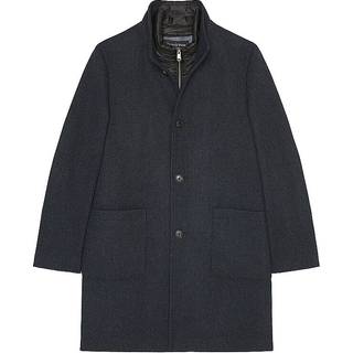 Marc O'Polo Herren Mantel blau unifarben