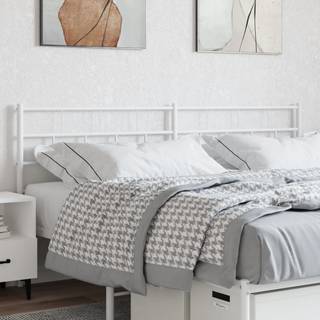 sengegavl 180 cm metal hvid