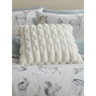 Bianca Cream Soft and Cosy Carved Faux Fur Cushion