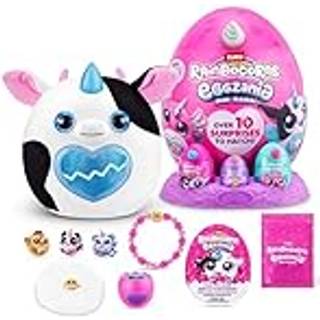 Rainbocorns Eggzania Mini Mania Cow Plush Surprise Unboxing med Animal Soft Toy Id? til piger med imagin?r spil af Zuru