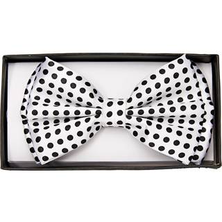 Weiß-schwarze Polka Dot Fliege Deluxe