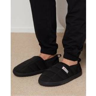 Threadbare Threadbare Black Thinsulate Padded Mule Slippers