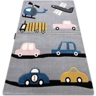 Tæppe PETIT TOYS legetøjsbiler grå 140x190 cm