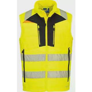 DX4 hi-vis softshell vest - Gul/Sort (Størrelse: L)