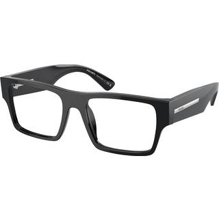 Prada Mand PR A08V 16K1O1 Optiske stel Acetat Sort Transparent Firkantet Normal