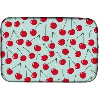 """" Caroline's Treasures Cherries on Blue Dish Drying Mat 14 """" """" X 21 """" """" """"
