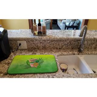 """" Caroline's Treasures to the Beach Summer Dish Drying Mat 14 """" """" X 21 """" ""Multicolor"" ""