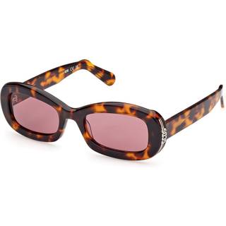GCDS Unisex GD0027 52S Solbriller Acetat Dark Havana Bordeaux Firkantet Normal