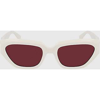 Calvin Klein Unisex CKJ23652S 100 Solbriller Bio-injekt Hvid Rød Firkantet Normal Normal