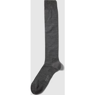 Falke Herren Kniestrümpfe grau Mikrofaser/Funktion unifarben