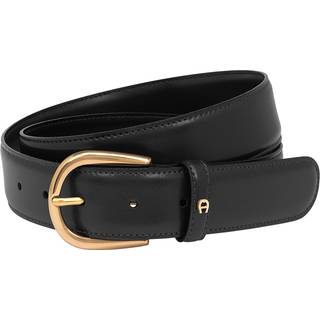 AIGNER Herren Gürtel schwarz Glattleder