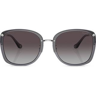 Coach HC7157D CL905 Asian Fit 58023C 58 Solbriller Kvinder Grå - Transparent Grey - 58mm