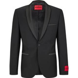 Smokingjakke med extra slim fit i uldblanding