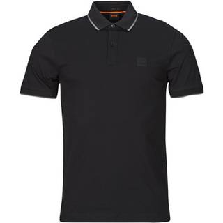 BOSS Orange Herren Polo-Shirt schwarz Slim Fit