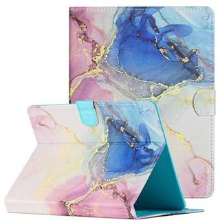 Universal Marble Pattern Folioetui til Tablet - 10 - Pink / Blå