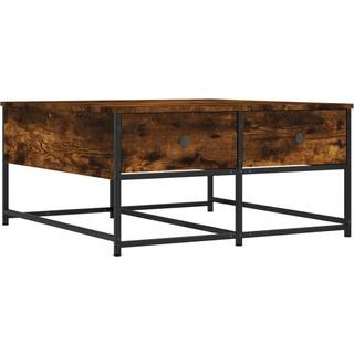 sofabord 80x80x40 cm konstrueret træ røget egetræsfarve