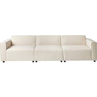 GRO 3 personers modulsofa - hvid plys