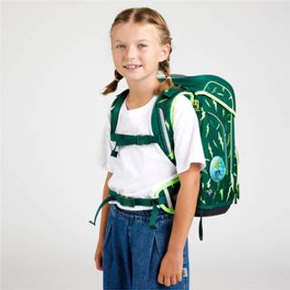 Schulrucksack Set Cubo Light 6tlg. Bärtastisch Lumi Edition Grün