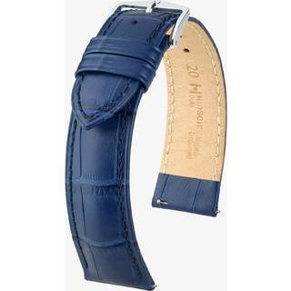Hirsch 01028080-2-20 Uhren-Armband Duke L 20 mm Leder Blau