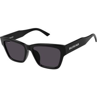 Balenciaga BB0307SA Asian Fit 001 56 Solbriller Kvinder Black - Black - 56mm