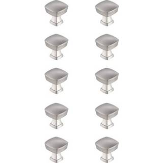Irvin 1.3 """" b?rstet nikkel firkantet knob multipack (s?t af 10)
