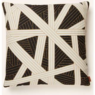 Missoni Cushions - 'Nastri' cushion, small, black in BLACK 51% Cotton - 20% Viscose - 16%