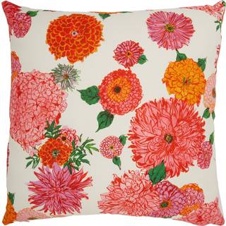 La DoubleJ Cushions - 'Bright Blooms' cushion in pink 98% COTTON 2% POLYESTER