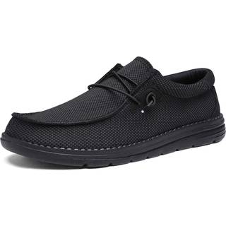 Bruno marc herre brise slip-on stretch loafers afslappet sko let komfortabel b?dsko 10 sort st?rrelse 7 os