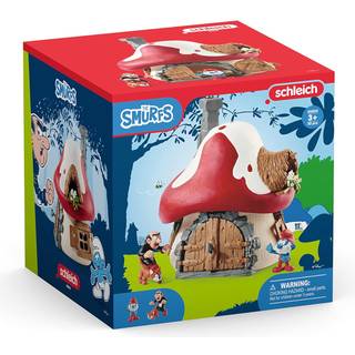 Smølfehus med 2 figurer Smølfer figur tilbehør 20803