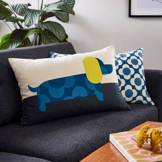 Orla Kiely Orla Kiely Blue 100% Cotton Dachshund Cushion