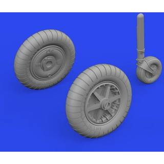 Bf 109G-2/G-4 wheels for plain wings PRINT 1/72 EDUARD