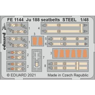 Ju 188 seatbelts STEEL 1/48 for REVELL