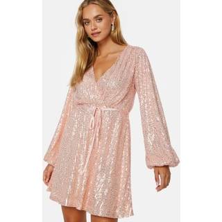 Sequin Balloon Sleeve Dress