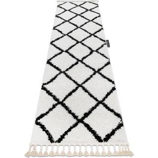 Tæppe, Fortovet BERBER CROSS hvid - ind i køkkenet, til gangen, til korridoren 80x250 cm