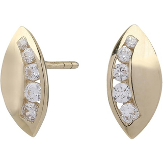 Siersbøl 8kt. guldørestikker med cubic zirkonia
