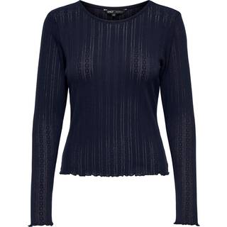 Only Dame Carlotta Langærmet Top Nattehimmel