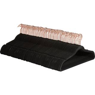 Amazon Basics Slim Velvet Non -Slip Suit tøjbøjler sort/rosen guld - pakke med 100