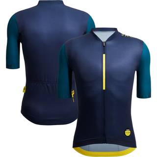 Santini Le Maillot Jaune Jersey Cykeljersey Herrer størrelse S farve blå