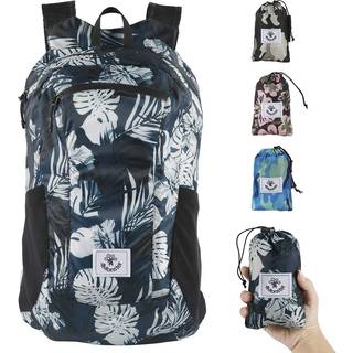 4MONSTER VANGING DAYPACK VAND RESISTANT Letv?gt Pakkbar rygs?k til rejsecamping udend?rs (blomsterbl? 16L)